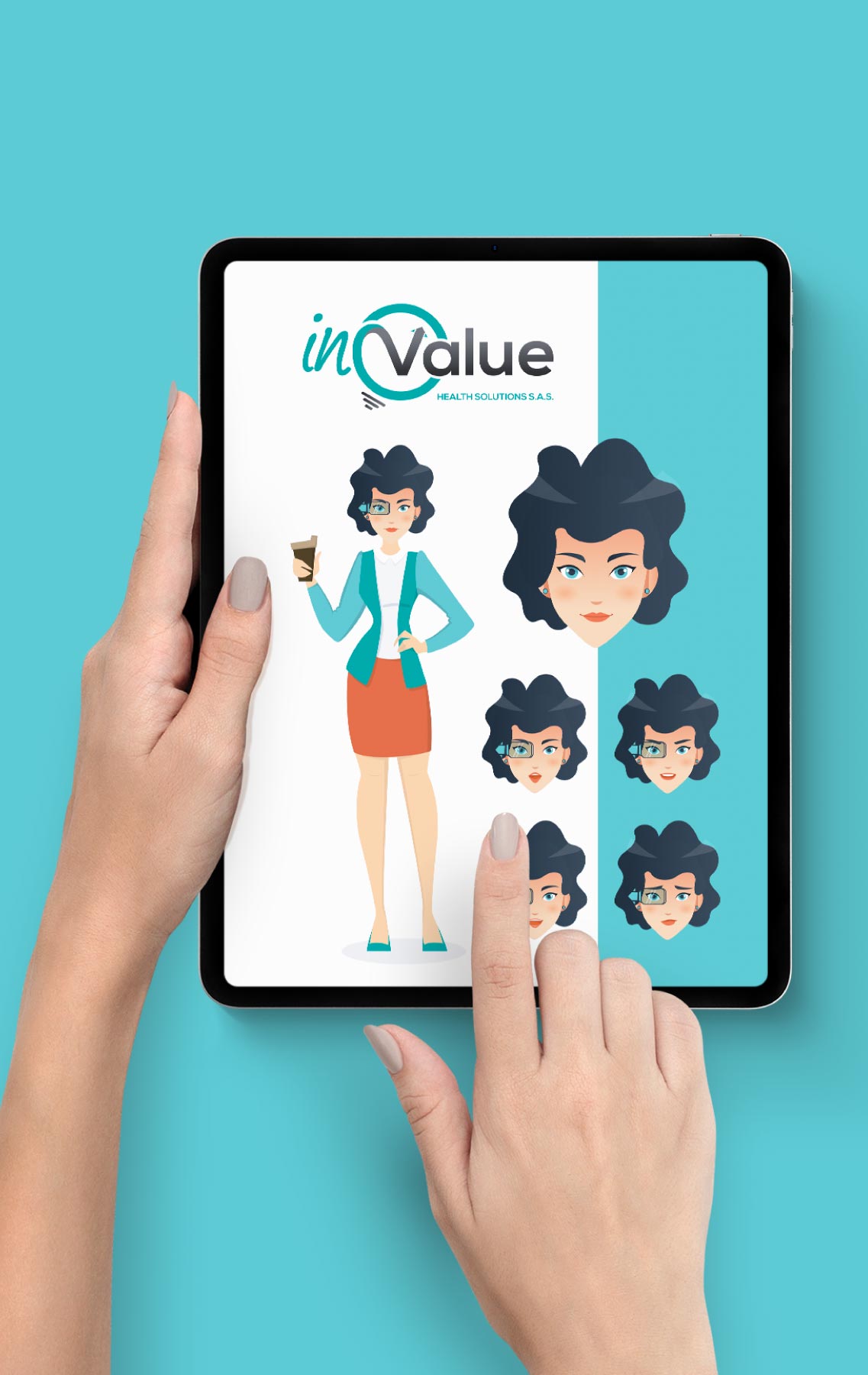 diseño personaje papeleria plantillas power point artefacto invalue